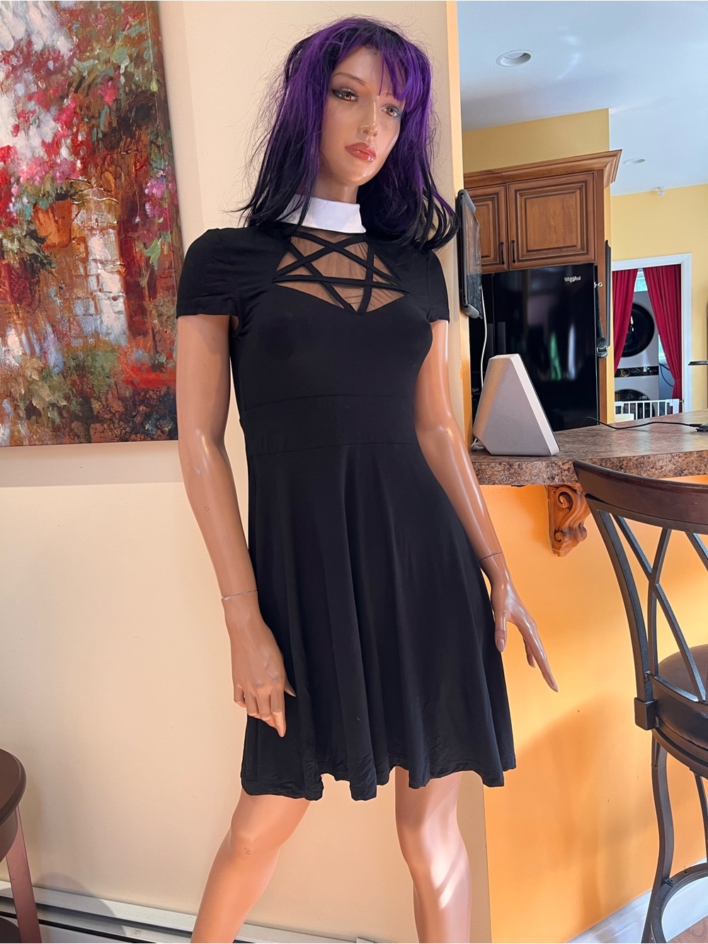 Killstar Hades skater S dress goth pentagram Rare
